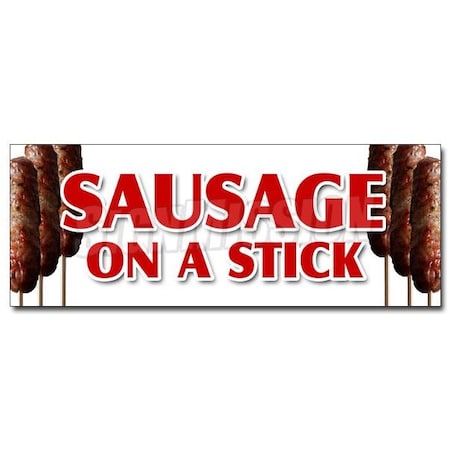 Signmission SAUSAGE ON A STICK DECAL sticker italian pork homemade snack lunch food, D-24 Sausage On A Stick D-24 Sausage On A Stick